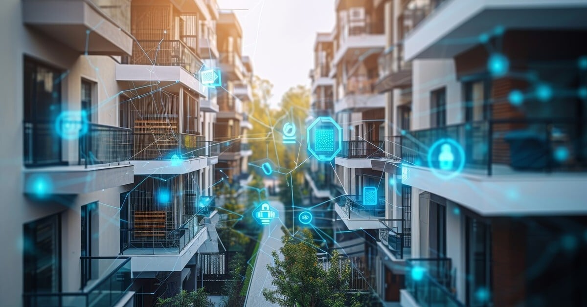 Apartment building with digital connectivity