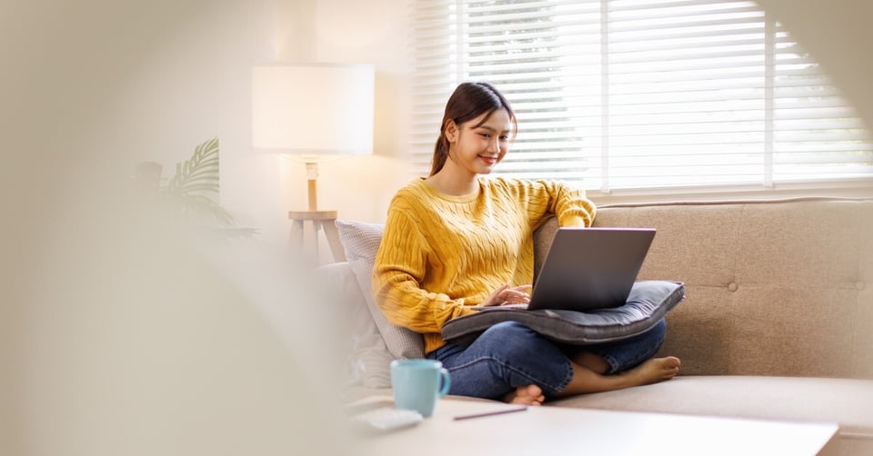 Students using devices with fast WiFi in modern housing.